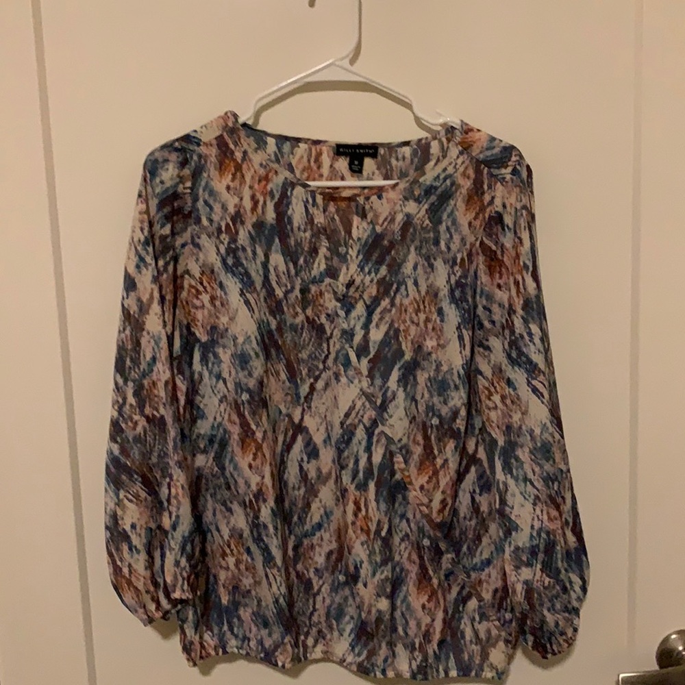 Willi Smith- multi colored blouse. Size M.